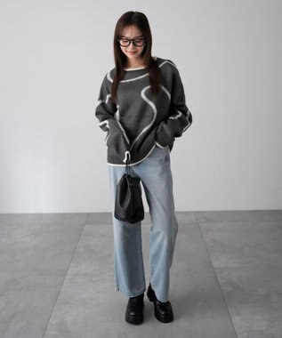 WEGO 【新色追加/美脚/XSSMLサイズ展開】ストレートデニムパンツ デニム淡色