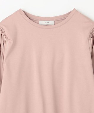 ANY L 【洗濯機可】着映えるシャーリングトップス ピンク