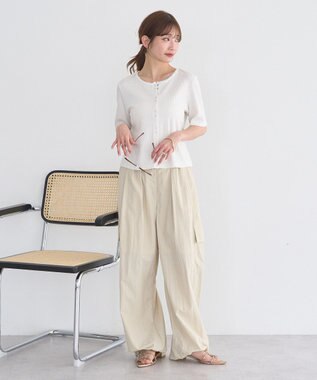 earth music&ecology チェーンリブラメカットソー Off White