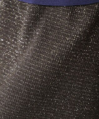 Tiaclasse ラメツイードAラインフレアスカート モカ