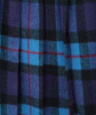 AMERICAN HOLIC シャギーチェックプリーツスカート Blue