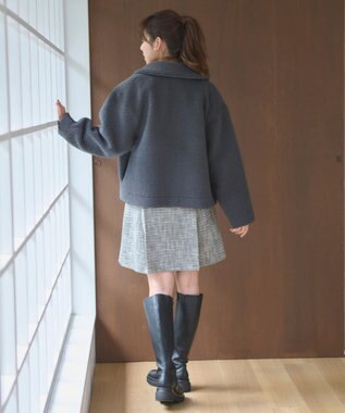 Feroux リバーシブル ムートンボアコート グレー系