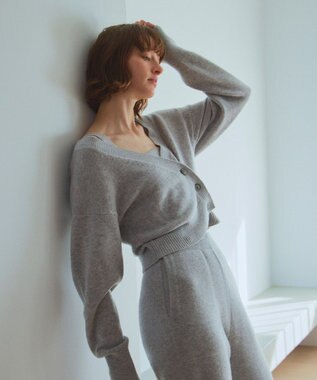 NAVE 【Nave】ウールカシミヤ カーディガン ライトグレー系