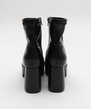 WEGO ストレッチヒールショートブーツ ブラック