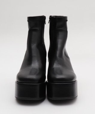 WEGO ストレッチヒールショートブーツ ブラック