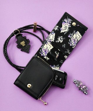 ANNA SUI エニータイム ショルダー付きミニマルチケース ブラックB