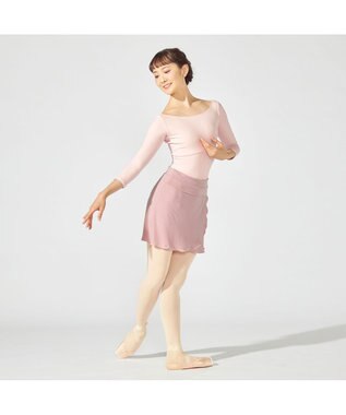 Chacott ショートスパッツ付スカート グレイッシュローズ