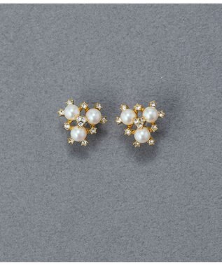 Phoebe 〈金属アレルギー対応〉パールブーケセラミックポストピアス　小粒パール ホワイト