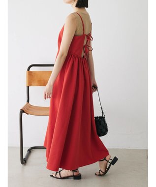 Green Parks バックデザインキャミワンピース Red