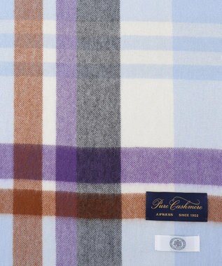 J.PRESS LADIES カシミヤチェック マフラー サックス系