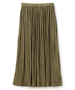 uncrave マシーンプリーツ フレアスカート カーキベージュ