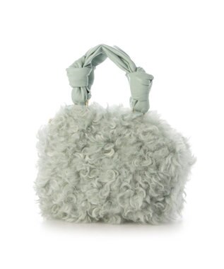 UNBILLION カカトゥ kakatoo / シアリングフェイクファー2wayバッグ ライトグリーン