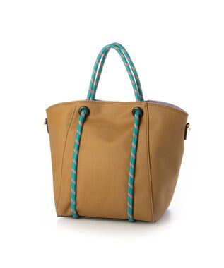 UNBILLION カシュカシュ cachecache / コーティングキャンバスロープハンドルトート ベージュ