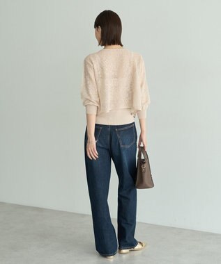 YECCA VECCA 【2点SET】インナーセットレース柄カーディガン Light Beige