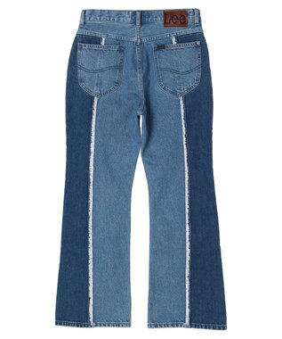 earth music&ecology Ｌｅｅ×ｅ．ｍ．ａ．ｅ　切替デニムフレアパンツ Indigo