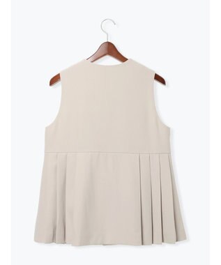 Te chichi 【セレモニーアイテム】サイドプリーツペプラムジレ（セットアップ可） ベージュ
