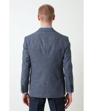 DAKS ウールコットンダークブルージャケット ブルートパーズ