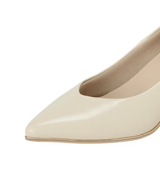 YECCA VECCA メタルラインパンプス Ivory