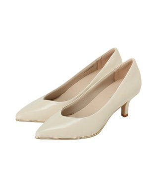 YECCA VECCA メタルラインパンプス Ivory
