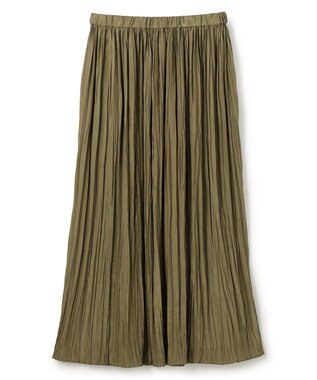 uncrave マシーンプリーツ フレアスカート カーキベージュ