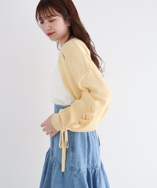 Green Parks ｄａｚｚｌｉｎ　ニットボレロ Yellow