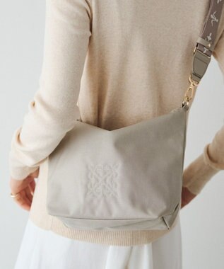 russet ＜320g/撥水性あり＞コーデュラナイロン2wayシンプルショルダーバッグ(CE-1536) L.Greige