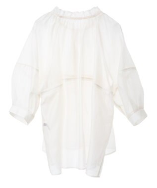 YECCA VECCA バルーンスリーブシアーシャツ Off White