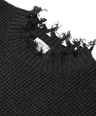 YECCA VECCA ダメージルーズニット Blue