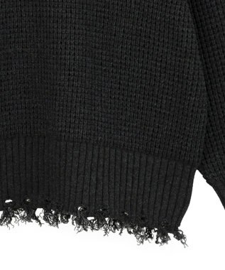 YECCA VECCA ダメージルーズニット Blue