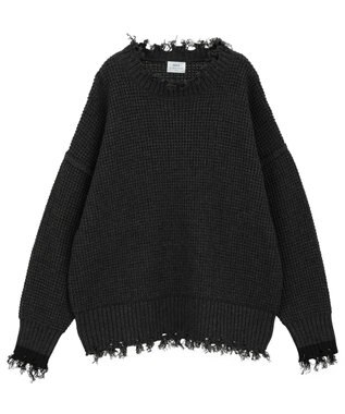 YECCA VECCA ダメージルーズニット Blue