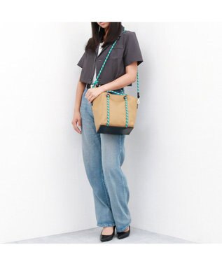 UNBILLION カシュカシュ cachecache / コーティングキャンバスロープハンドルトート ベージュ