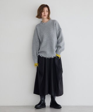 YECCA VECCA ダメージルーズニット Blue