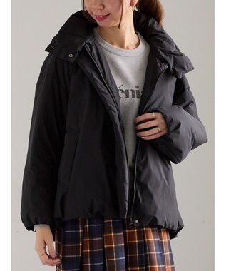 Te chichi スタンドカラーショートダウンジャケット ブラック