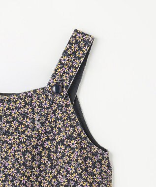 組曲 KIDS 【150-160㎝】モノトーンフラワーコーデュロイ ワンピース ブラック系5