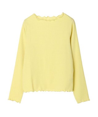 Green Parks ボートネックシャーリングカットプルオーバー Yellow