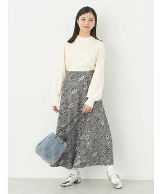 earth music&ecology バックレースアップスカート Gray