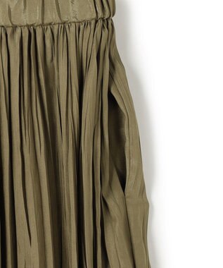 uncrave マシーンプリーツ フレアスカート カーキベージュ