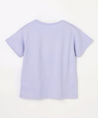 ANY KIDS 【綿100%】ドロップショルダーミラクルスパンコールTシャツ サックスブルー×ケーキ