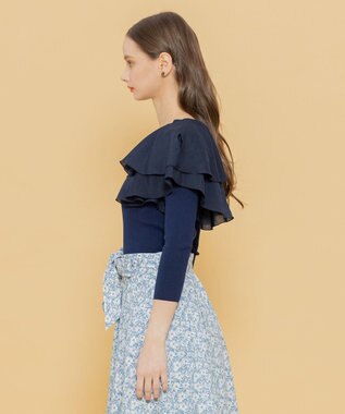 TOCCA 【洗える！】VOYAGE FRILL トップス ネイビー系