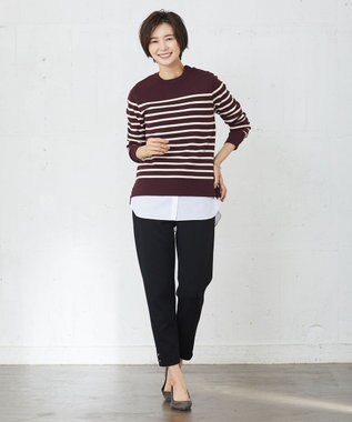 J.PRESS LADIES 【接触冷感・UVケア】レイヤードジャージー カットソー ホワイト系