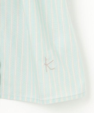 組曲 KIDS 【110-140㎝】サマーストライプ ブラウス セージ系1