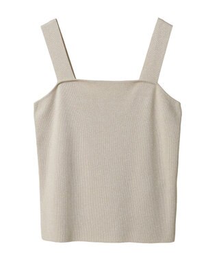 AMERICAN HOLIC ラメニットタンクトップ Light Beige