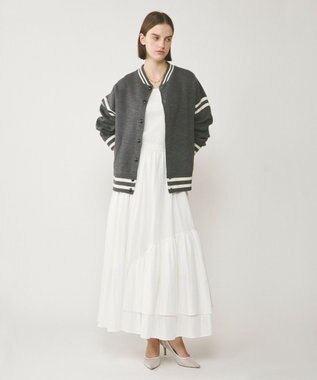 GRACE CONTINENTAL ニットスタジャン グレー