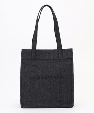 LA BAGAGERIE チャーム付きデニムバッグ Mサイズ ブラック