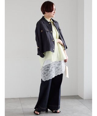 Te chichi シアーストライプシャツ イエロー