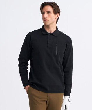 【MEN】長袖ニットポロシャツ ホールガーメント