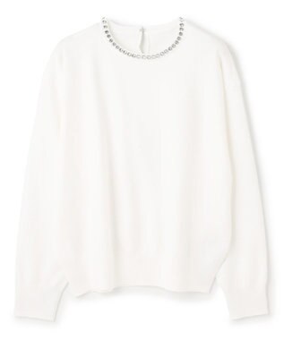 UNFILO ネックビジュー ニット オフ