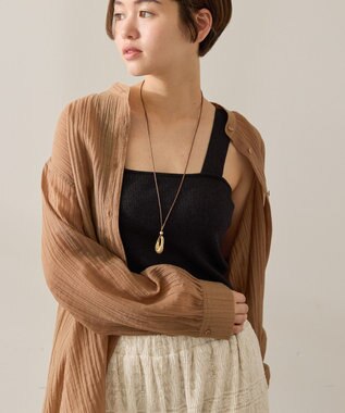 AMERICAN HOLIC ラメニットタンクトップ Black