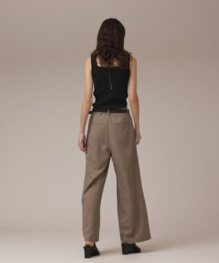 GRACE CONTINENTAL カラミタックワイドパンツ カーキ