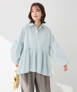 Green Parks ・ＥＬＥＮＣＡＲＥ　ＤＵＥ　ストライプシャツチュニック Mint